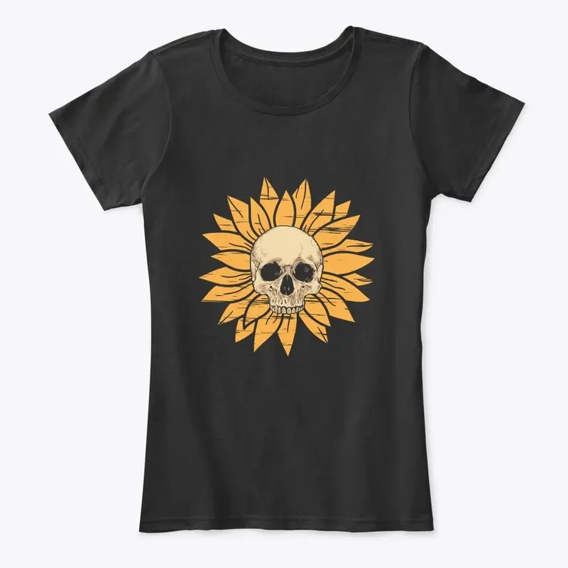 Sunflower Skull T-Shirt